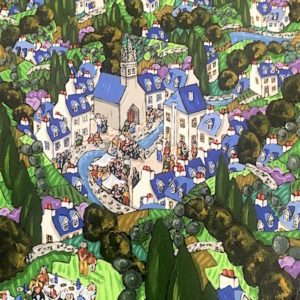 Village dans la campagne