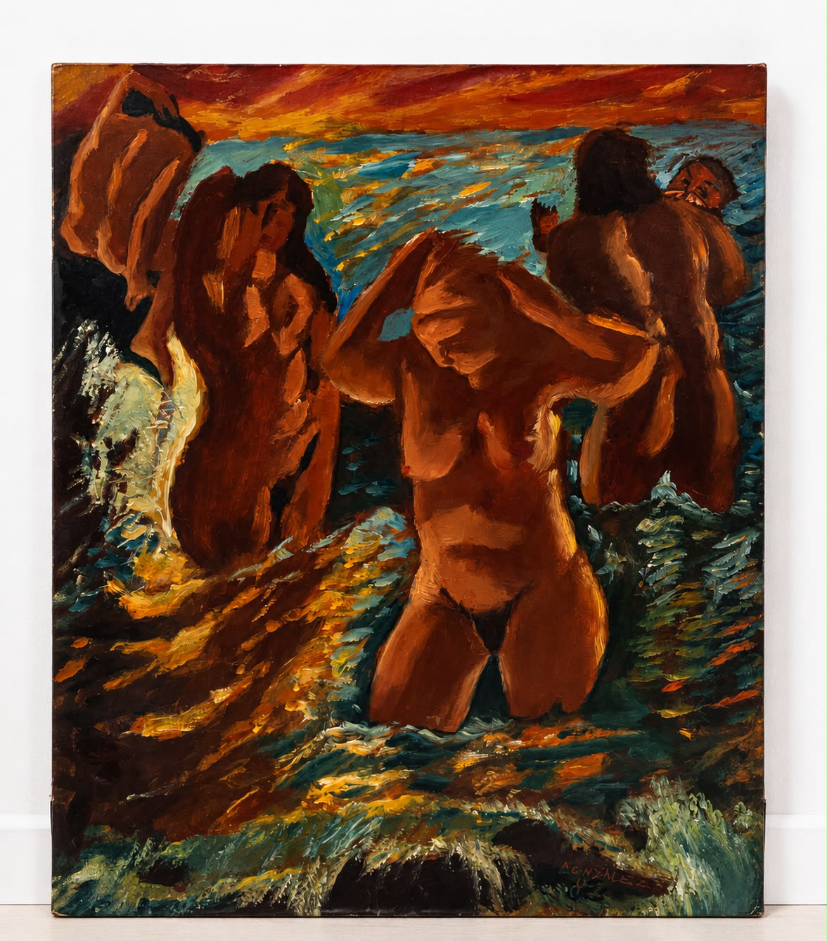 Baigneuses au crépuscule