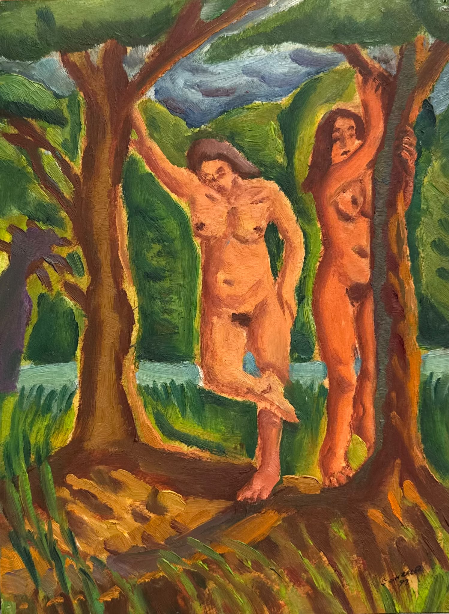 Nu au bord de l'Aven
